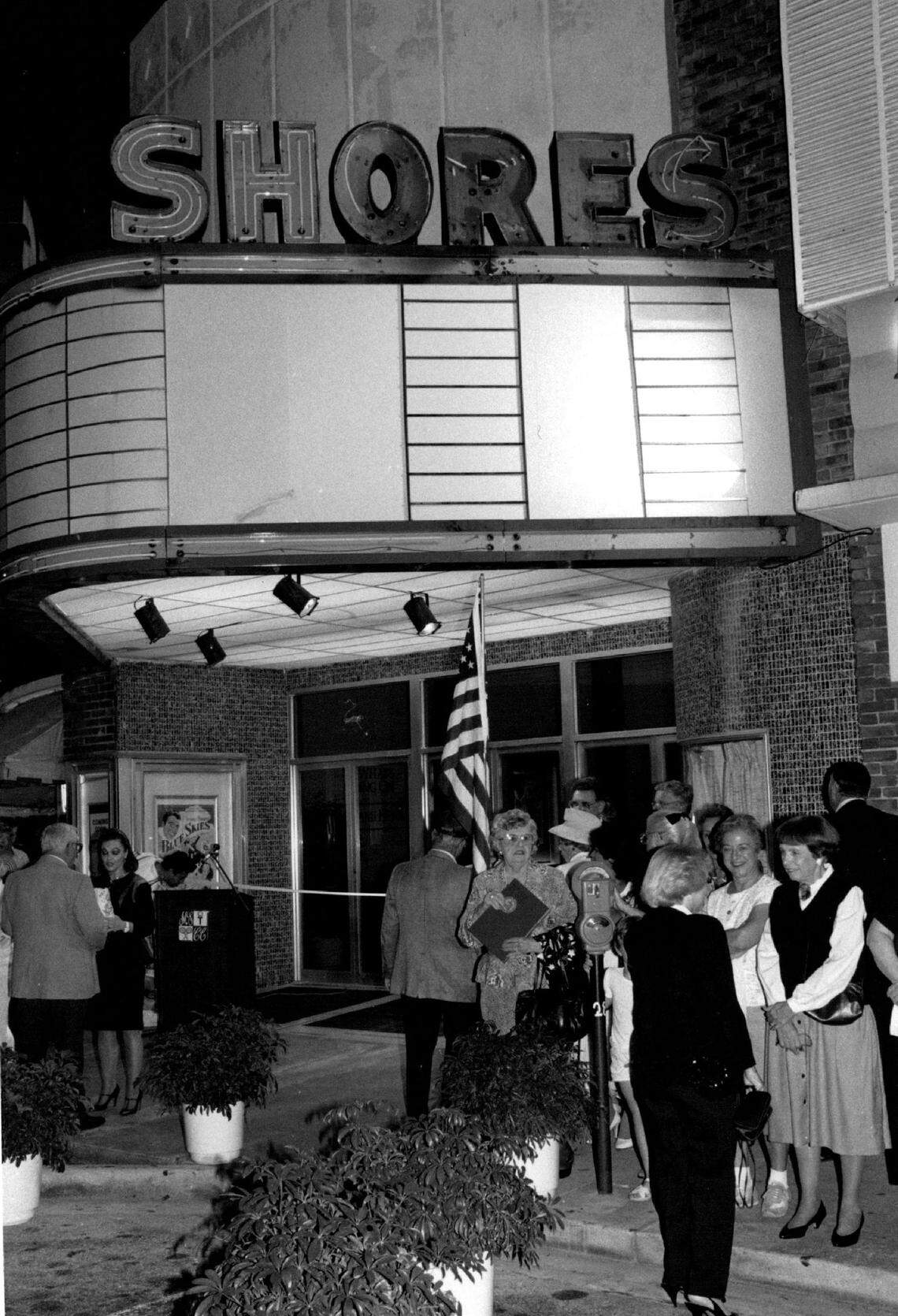 Shores Theater in 1988.