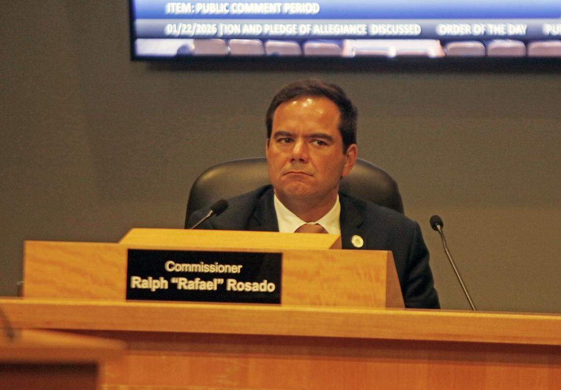 District 4 Commissioner Ralph "Rafael" Rosado during the Miami City Commission meeting, at Miami City Hall, on Thursday, Jan. 22., 2026.