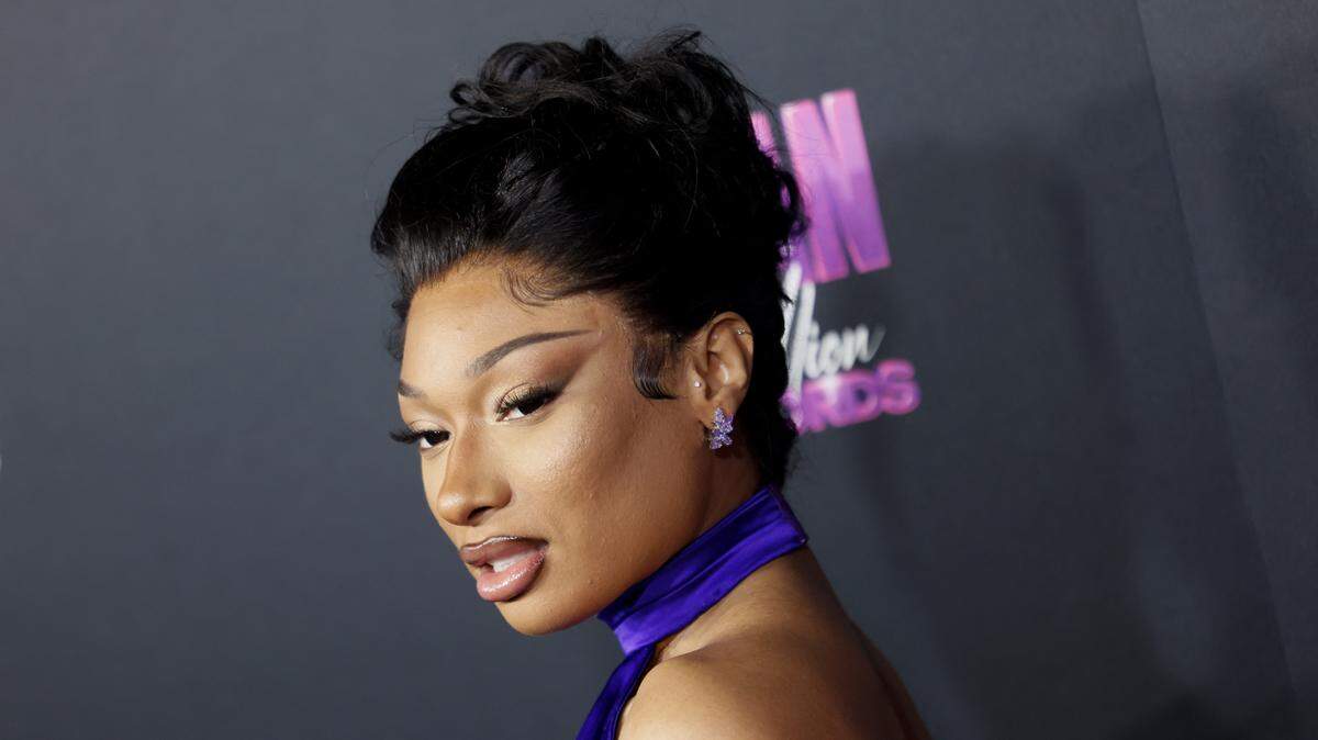US rapper Megan Thee Stallion attends the premiere of Amazon Prime Video's "Megan Thee Stallion: In Her Words" at the TCL Chinese theatre in Hollywood, California, October 30, 2024.