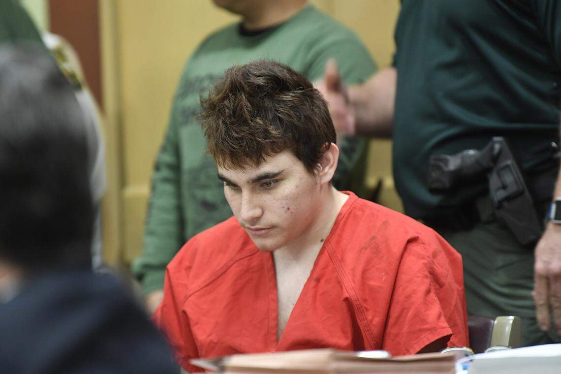 Nikolas Cruz, who faces 17 counts of murder in connection with the rampage at Marjory Stoneman Douglas High School, appears in a Broward courtroom.