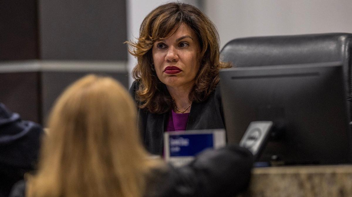 Doral Councilwoman Digna Cabral reacts during a council meeting at City Hall on Wednesday, June 12, 2024.