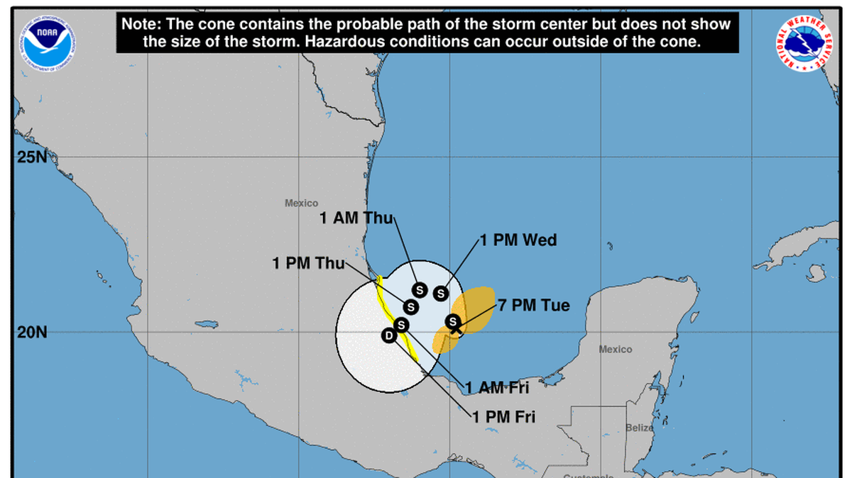 Tropical Storm Karl formed in the Bay of Campeche Tuesday afternoon, and is forecast to make landfall on Mexico’s coast, the National Hurricane Center said.