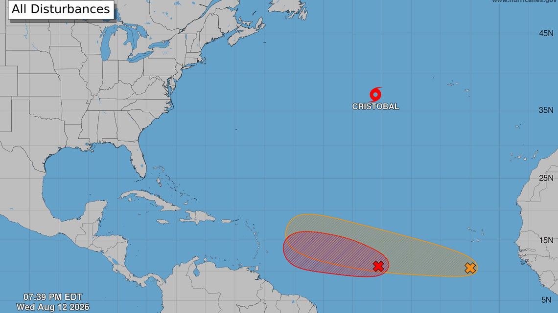 Tropical Storm Cristobal forms in the Atlantic. Another could be right behind it