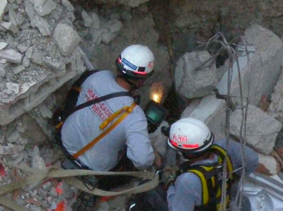 Miami-Dade Fire Rescue’s (MDFR) Urban Search and Rescue Team was deployed to Barbados on Sunday, August 26, 2007, to assist in the rescue mission of five family members trapped in a building collapse.