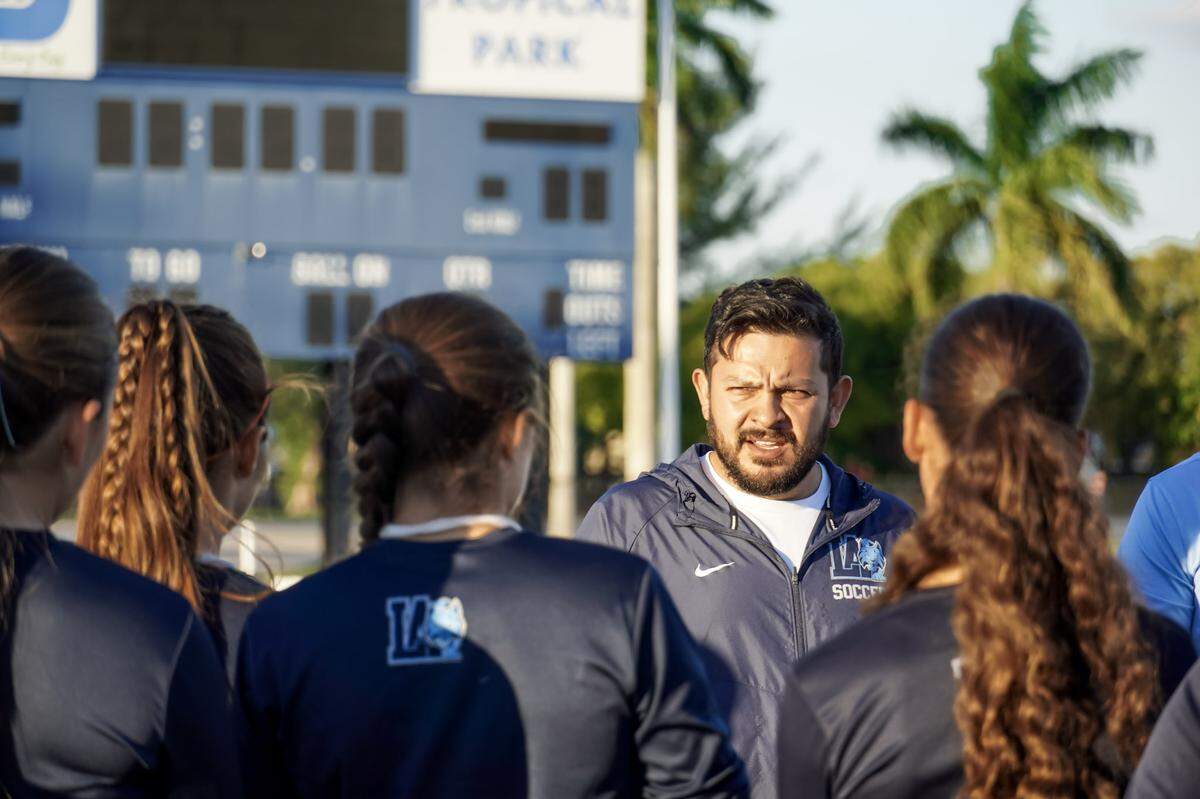 Lourdes girls soccer coach David Fique is the Miami Herald’s Classes 7A-5A Dade Coach of the Year once again.