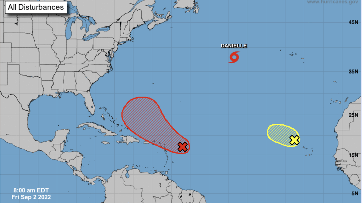 Tropical Storm Danielle is getting stronger and is expected to become the first hurricane of the season sometime Friday, forecasters said.
