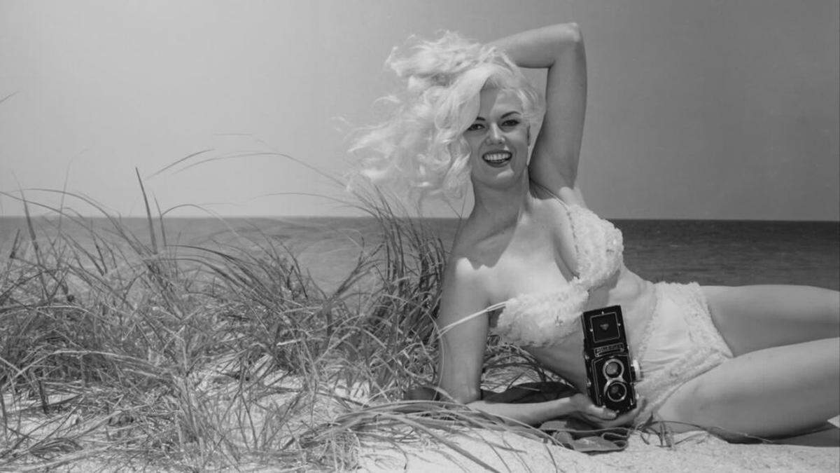 Bunny Yeager was as comfortable in front of the camera as she was behind it.
