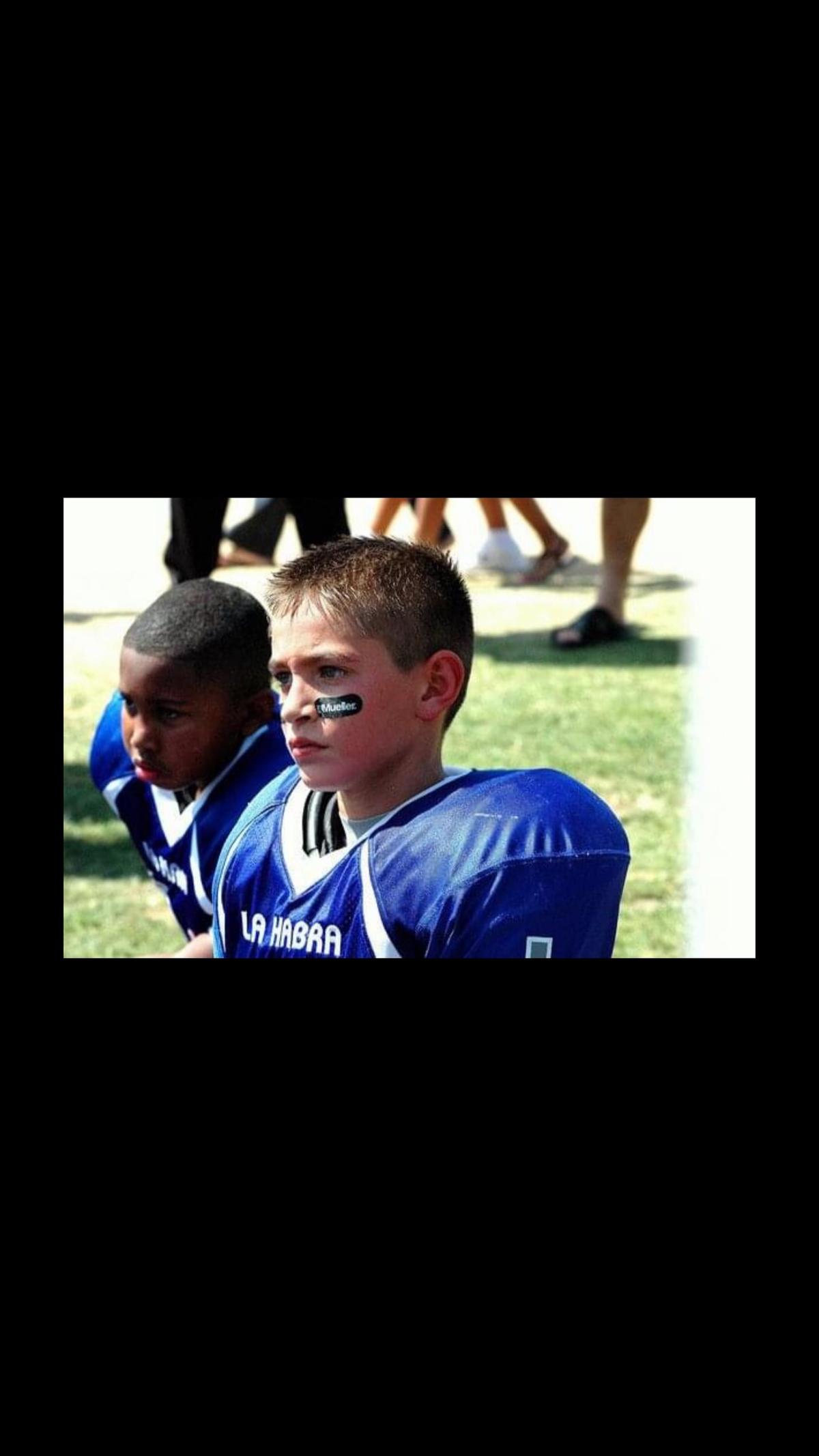 Jake Garcia is shown here at age 8 when he played for Pop Warner.