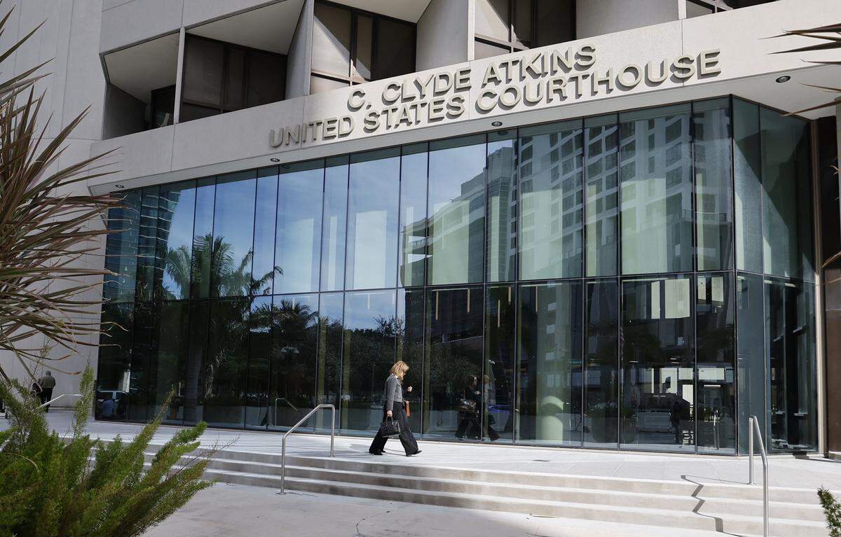 The C. Clyde Atkins United States Courthouse, 301 N. Miami Ave. in Miami, Florida, will remain open during the government shutdown, as will other federal courthouses in the Southern District of Florida, according to the court administrator.