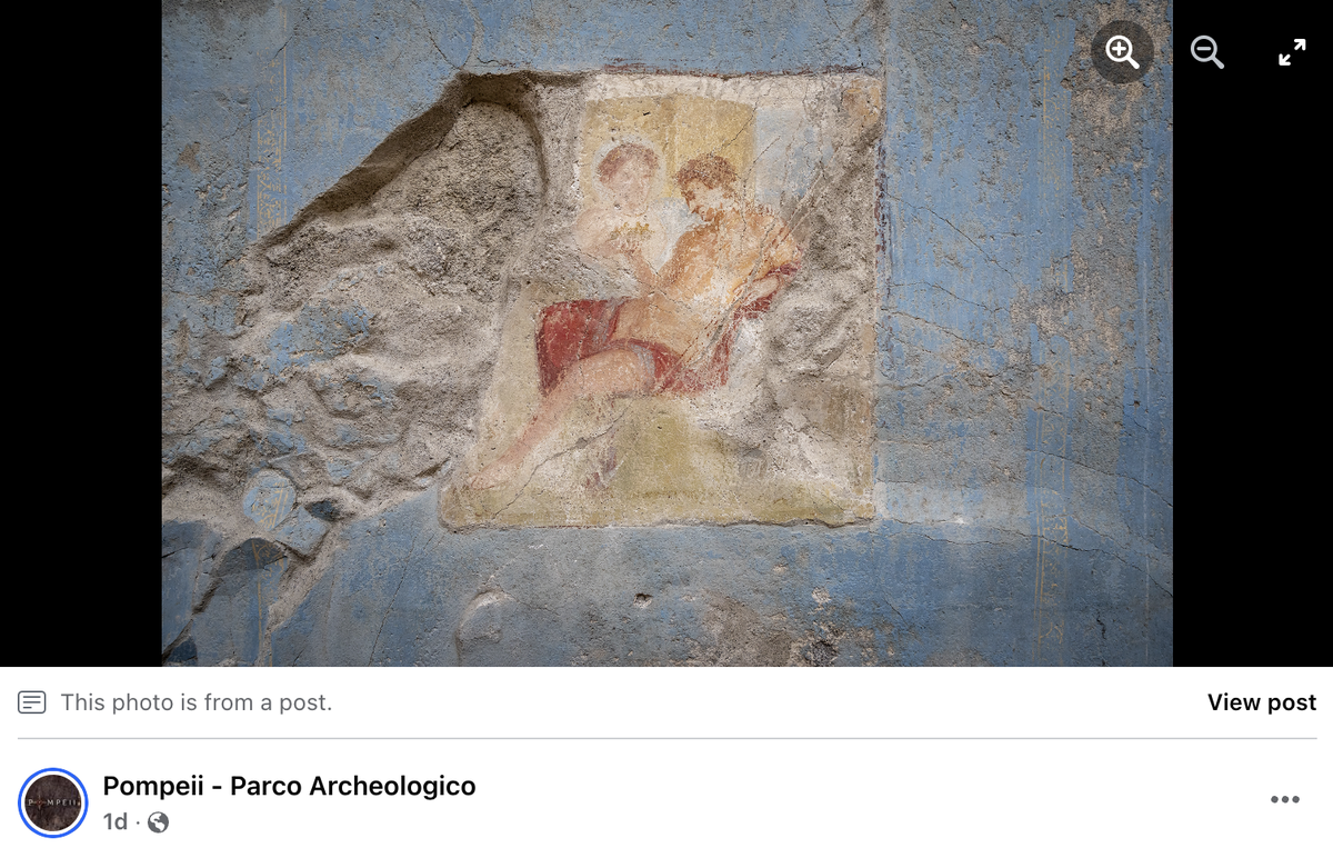 Paintings show mythical love stories.