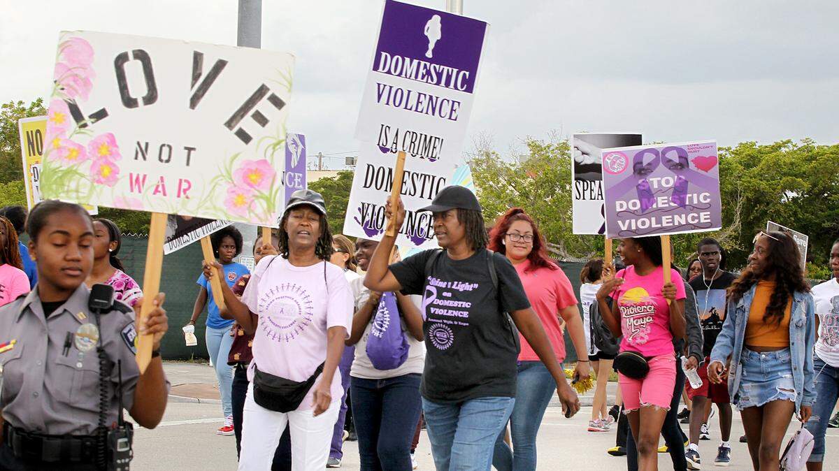 Hundreds of residents participated in the 11th Domestic Violence Awareness Walk celebrated at the City of North Miami Beach in Florida on Saturday October 06, 2018.