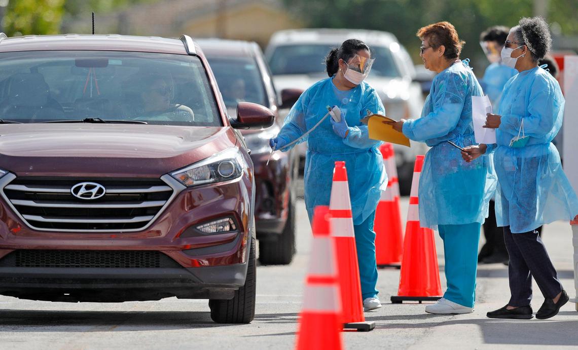 Community Health of South Florida, Inc. (CHI) begins drive-through coronavirus testing at its Doris Ison Health Center, 10300 SW 216 Street on Wednesday, March 18, 2020.