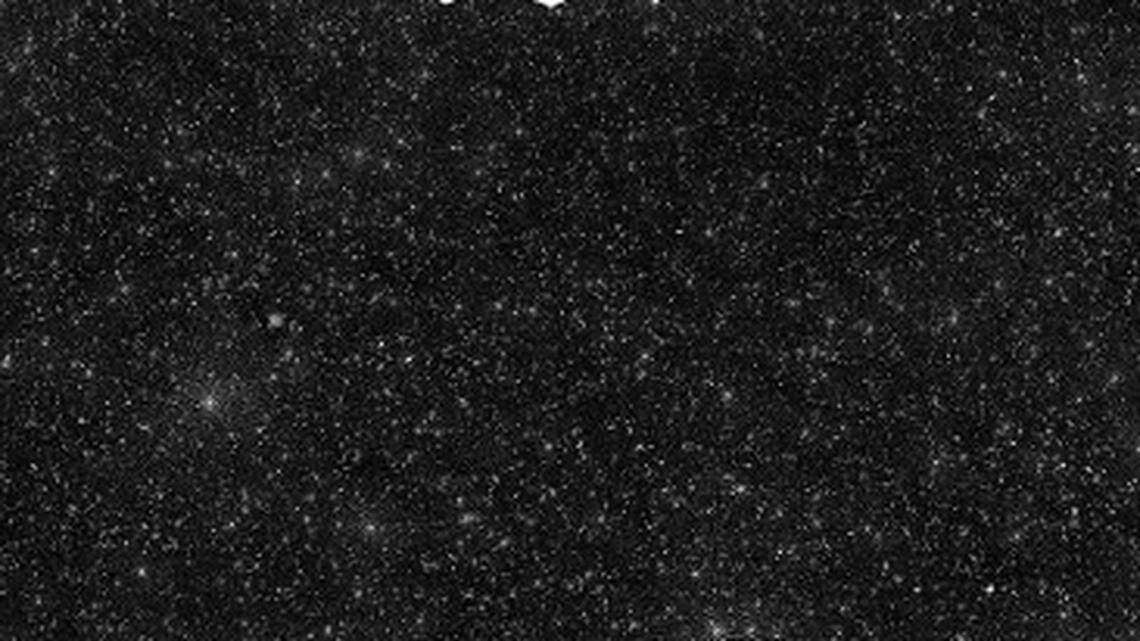 Sky map showing 25,000 supermassive black holes. Each white dot is a supermassive black hole in its own galaxy.