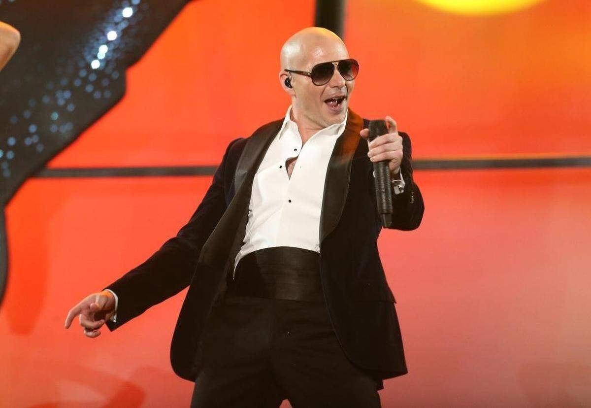 Pitbull performing in Miami.