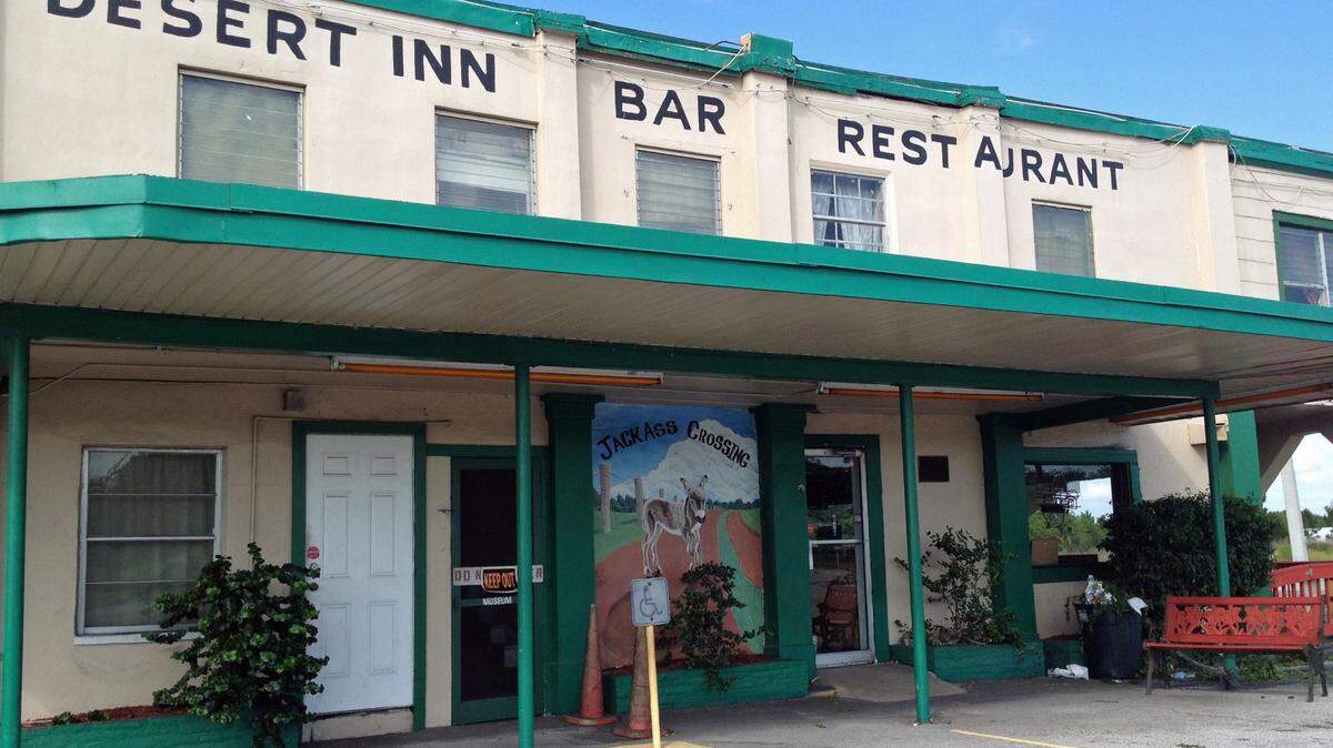 The Desert Inn when it had a for-lease sign in front and looked abandoned.