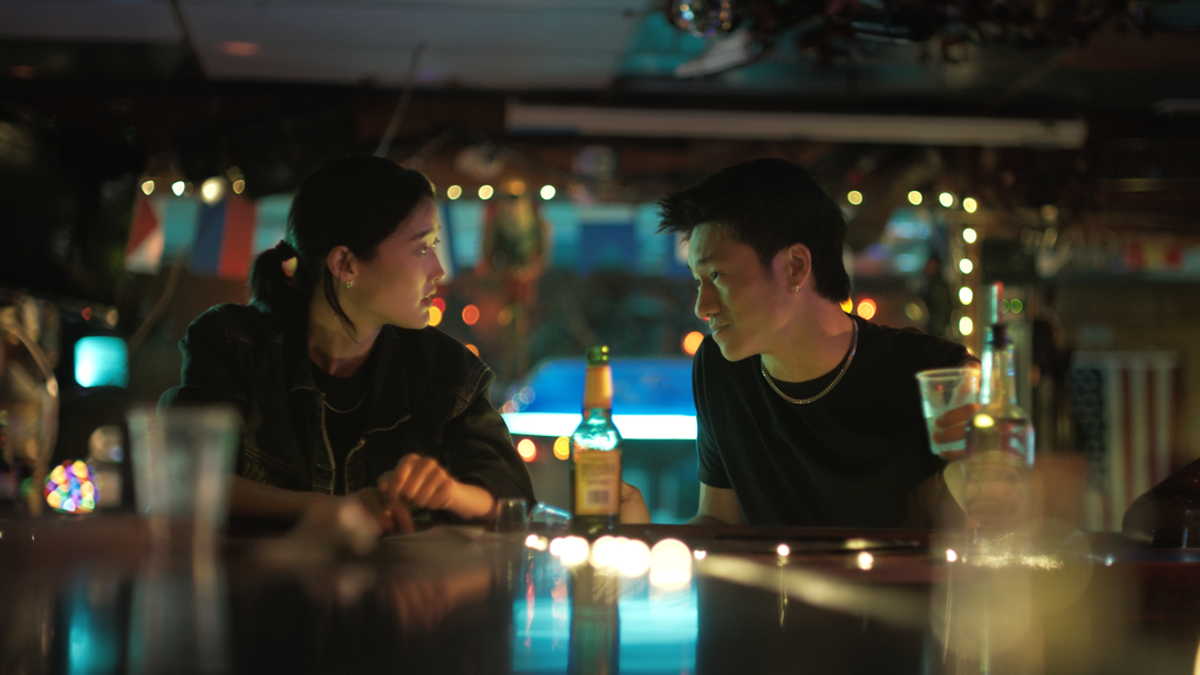 Andie Ju as Coco Zhang and Brandon Soo Hoo as Raymond Chang in the Miami-set art caper from Jing Ai Ng, “Forge,” which has a screening on Saturday, April 18 at noon at The Bill Cosford Cinema.