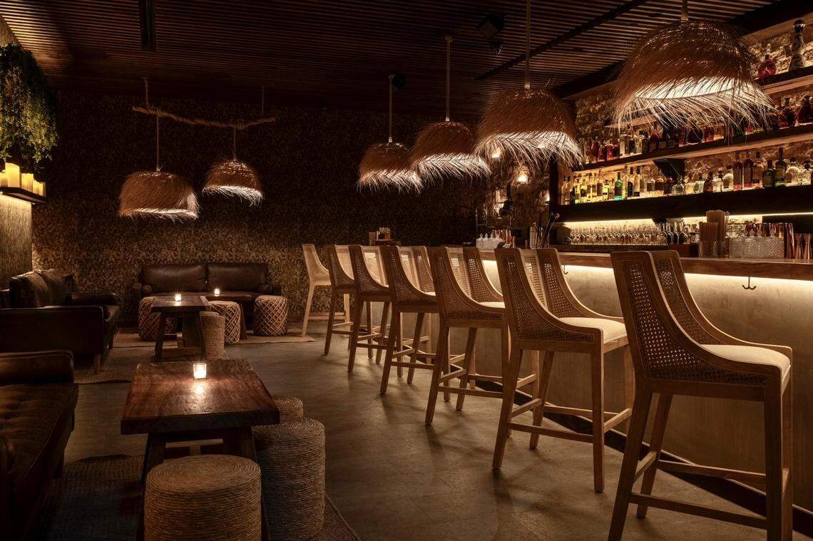 The intimate speakeasy lounge at RosaNegra restaurant in Brickell.