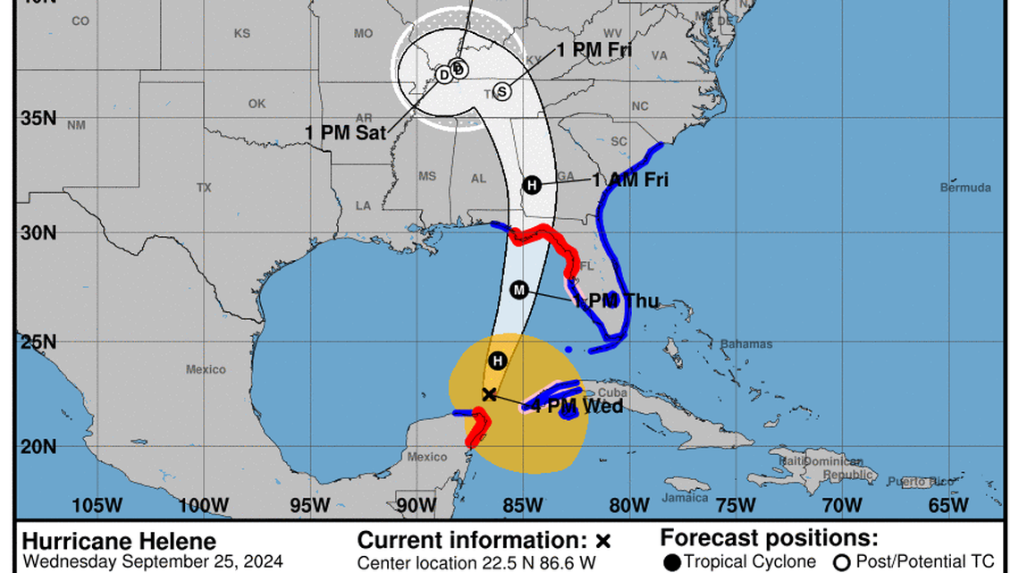 Hurricane Helene forecast increasingly dire for Florida. Category 4 strength predicted