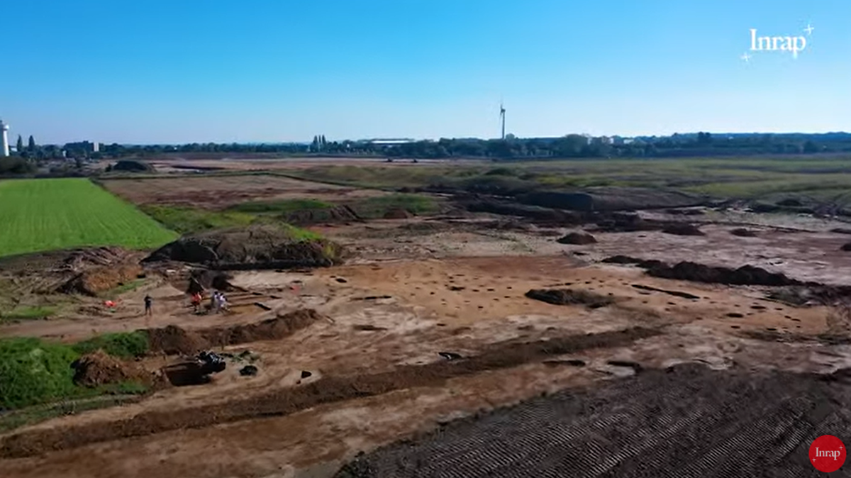An ancient settlement with large, densely packed buildings was discovered in northern France.