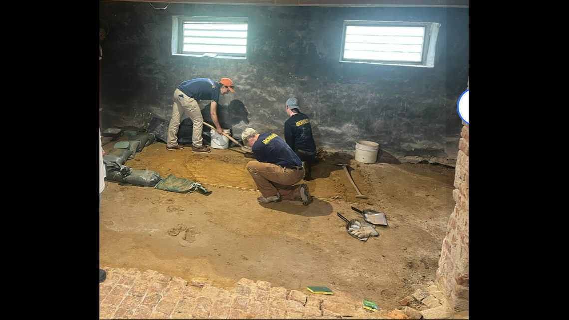 The print was found in a brick at Bacon’s Castle. Built in 1665, the castle is considered the nation’s oldest brick dwelling, Virginia historians say.