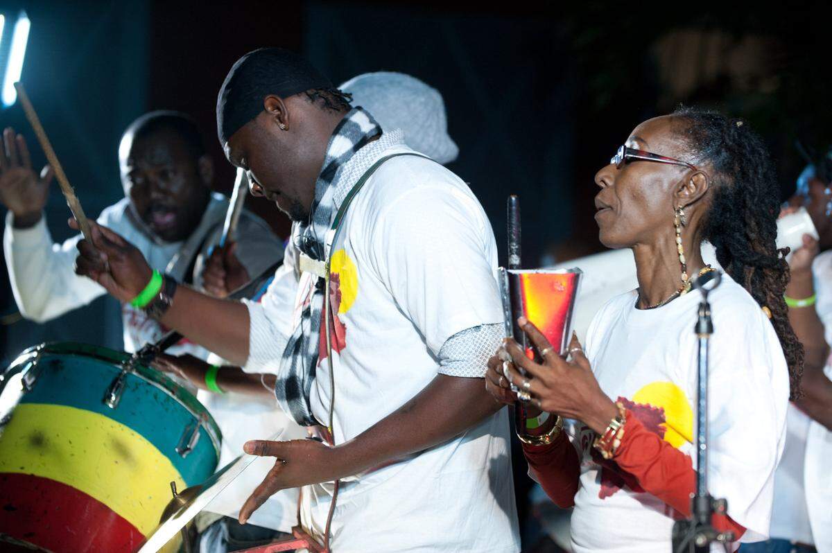 The Rara Lakay band performs at the Little Haiti Cultural Cente