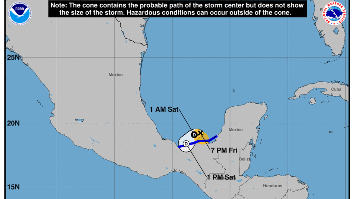 Tropical Storm Karl is forecast to make landfall in Mexico this weekend.