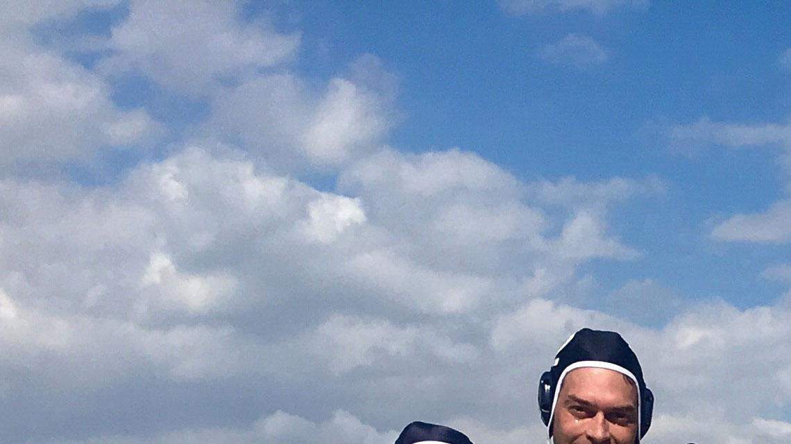 Diego Suarez, Daniel Hekman, David Jaramillo, Luis Leon, Daniel Brassil and Charlotte Schouchar make up the Miami Vice Water Polo Club;