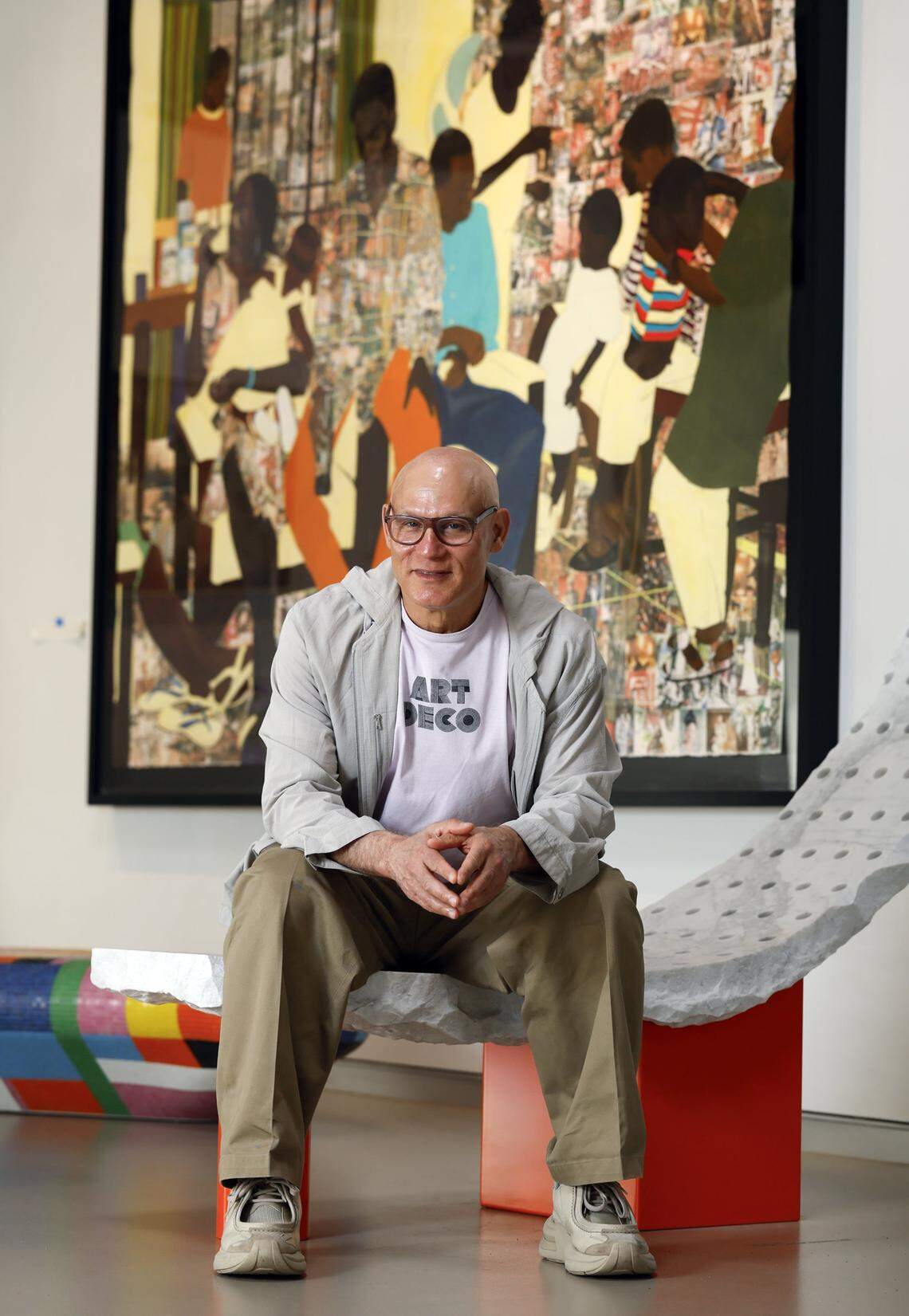 Craig Robins, president of DACRA, displays his art collection at the offices of his firm in the Miami Design District in Miami, Florida, on Tuesday, November 18, 2025.