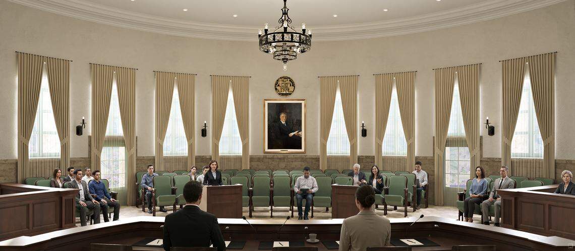 The commission chamber in Coral Gables City Hall will be restored to its historic style and configuration as part of a comprehensive renovation plan for the building, the first since it opened in 1928.