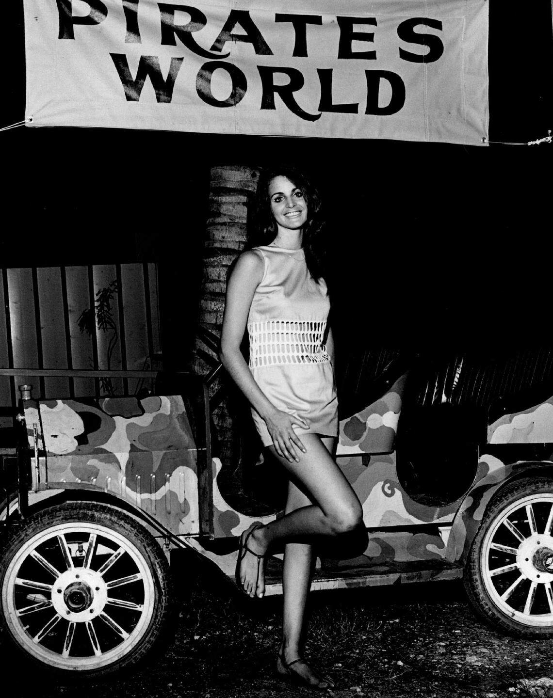 A visitor at Pirates World.