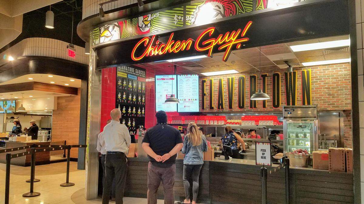 Chicken Guy! is inside Aventura Mall’s food court, er, food hall, Treats.
