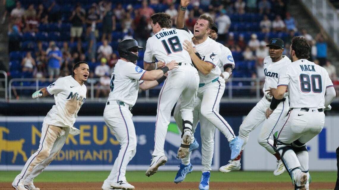 Marlins rally for walk-off win to snap franchise-record losing streak