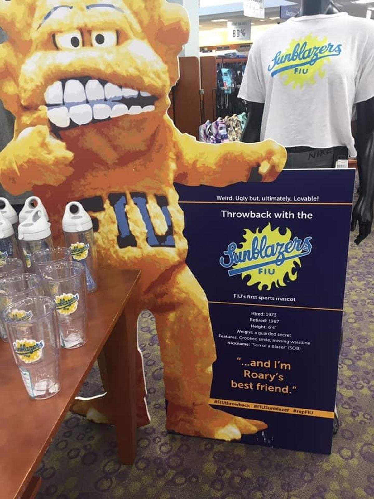 The FIU mascot when the sports teams were known as the Sunblazers.