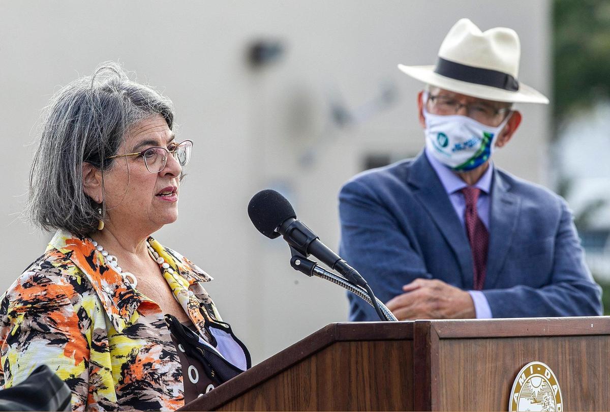 Jim Murley, Chief Resilience Officer, joined Miami-Dade County Mayor Daniella Levine Cava during a press conference to release the Miami-Dade County’s sea level rise strategy. The strategy focuses more on redevelopment than retreat.