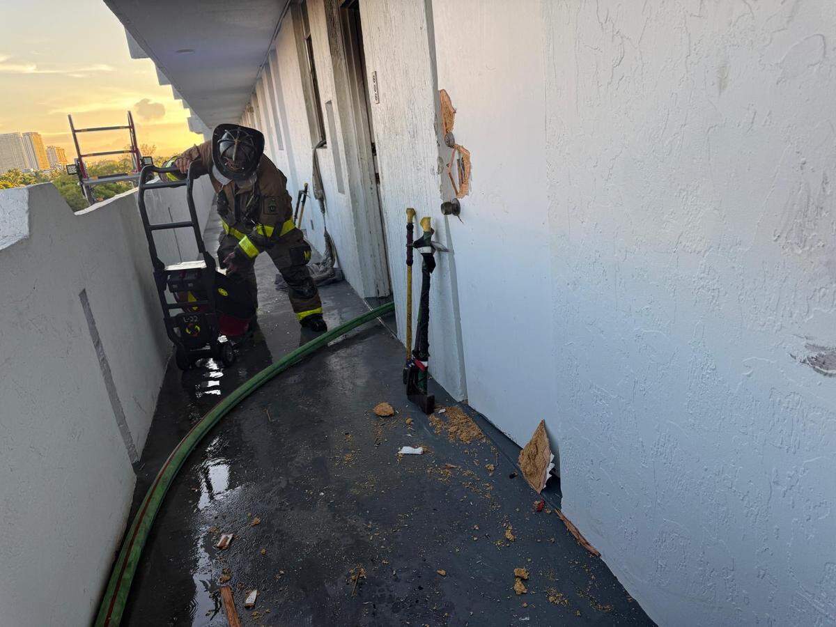 Miami-Dade Fire Rescue responded to a North Miami Beach fire at Coral Isle East apartments on Friday evening. The fire was contained with no injuries.