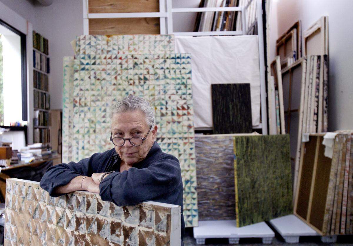 Artist Lynne Golob Gelfman in her Miami studio on Wednesday, July 16, 2014. A retrospective of her work is on display at Pérez Art Museum Miami through April 21, 2019.
