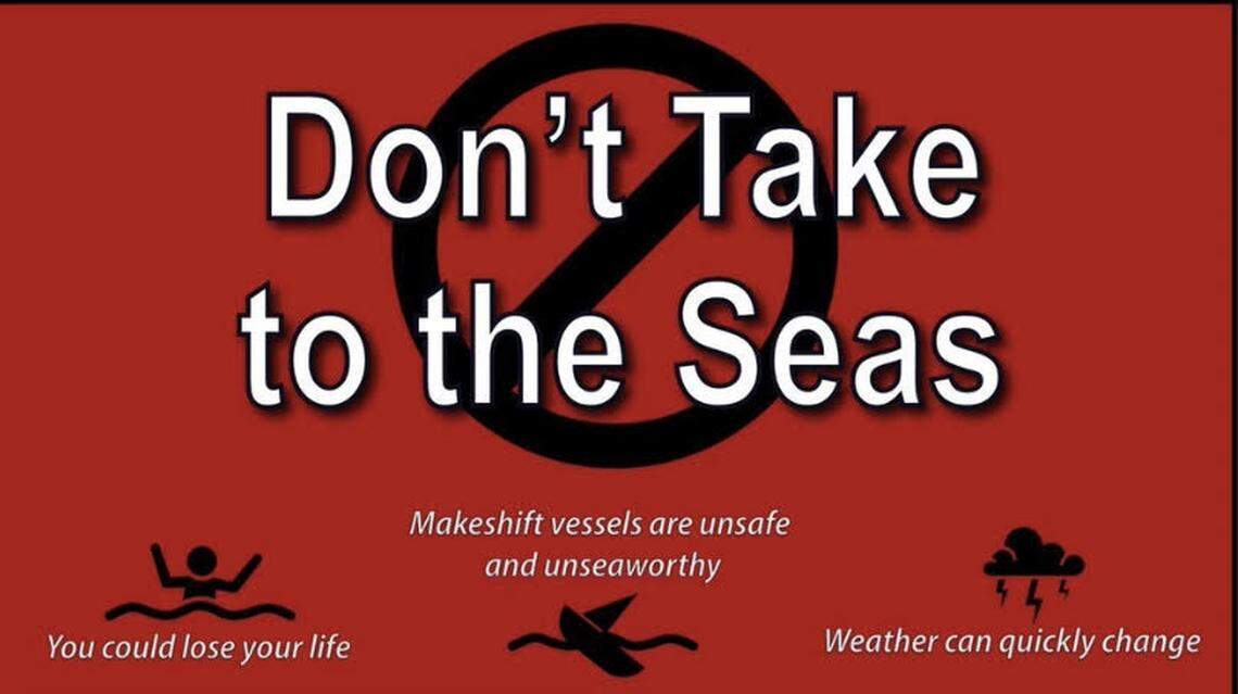 The U.S. Coast Guard recently released a graphic in response to a sharp increase in maritime migration from Cuba and Haiti warning people of the dangers of taking to sea aboard makeshift vessels.