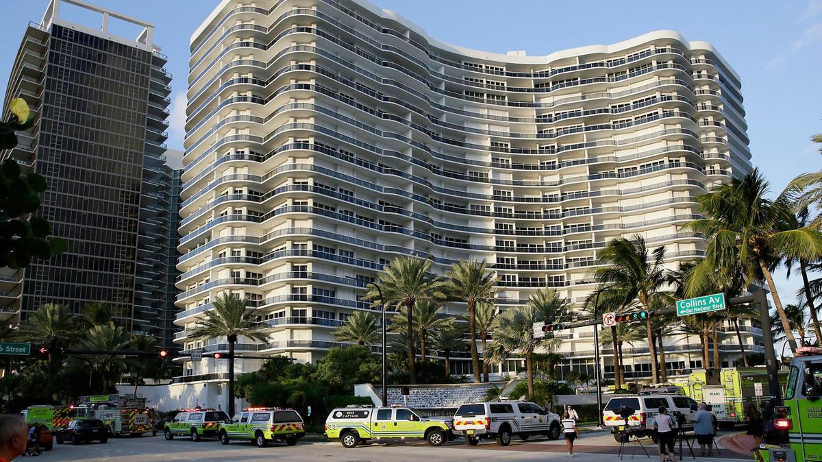 Miami-Dade Fire Rescue crews responded to the Majestic Towers condo building, 9601 Collins Ave. in Bal Harbour, Oct. 4, 2021, after a suspected meth lab was uncovered.