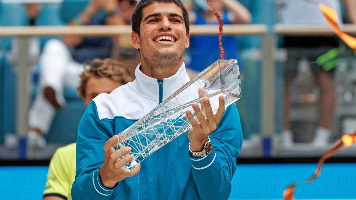 World No. 2 Carlos Alcaraz of Spain, the defending Miami Open champion, is among the big names on the entry list for the 2023 tournament, which runs March 20-April 2, 2023.