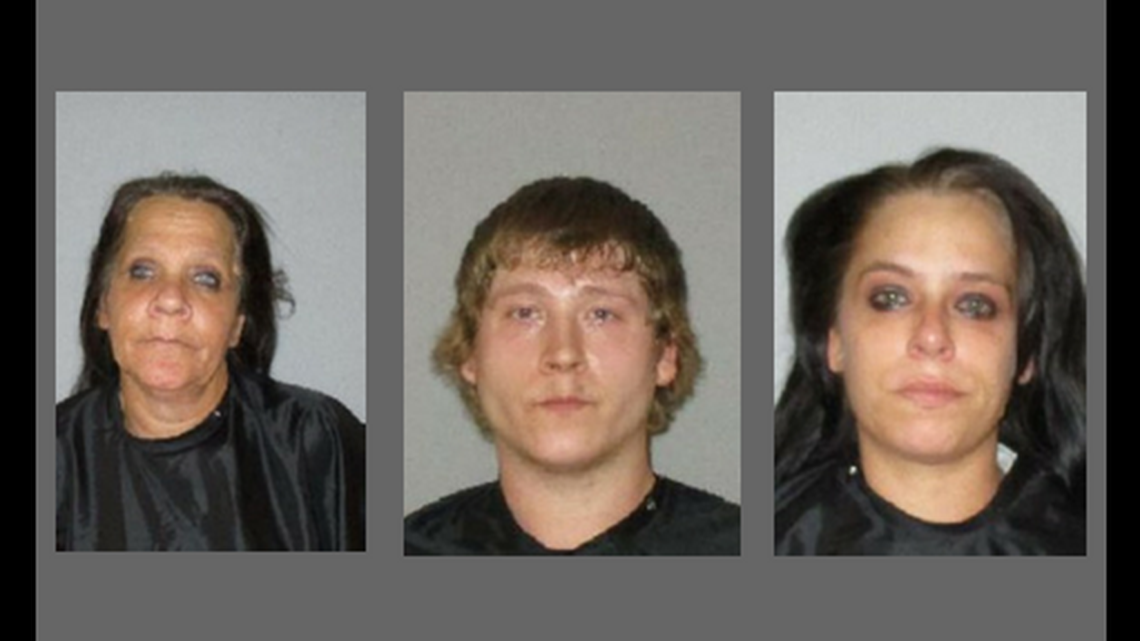 Flagler County Sheriff’s Office arrested, from left, Lynn Marie Kulka, Michael Alan Choate and Rene Marchetta on three counts of child neglect each on July 20, 2018.