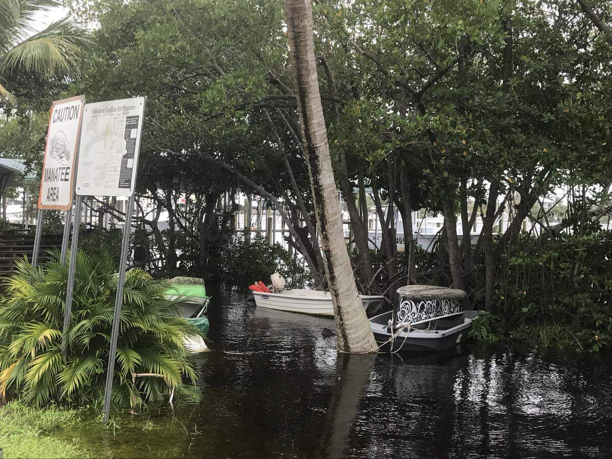 Port Salerno in Martin County experienced some flooding Tuesday, Sept. 3, 2019, but residents said rides were high here before Dorian arrived.