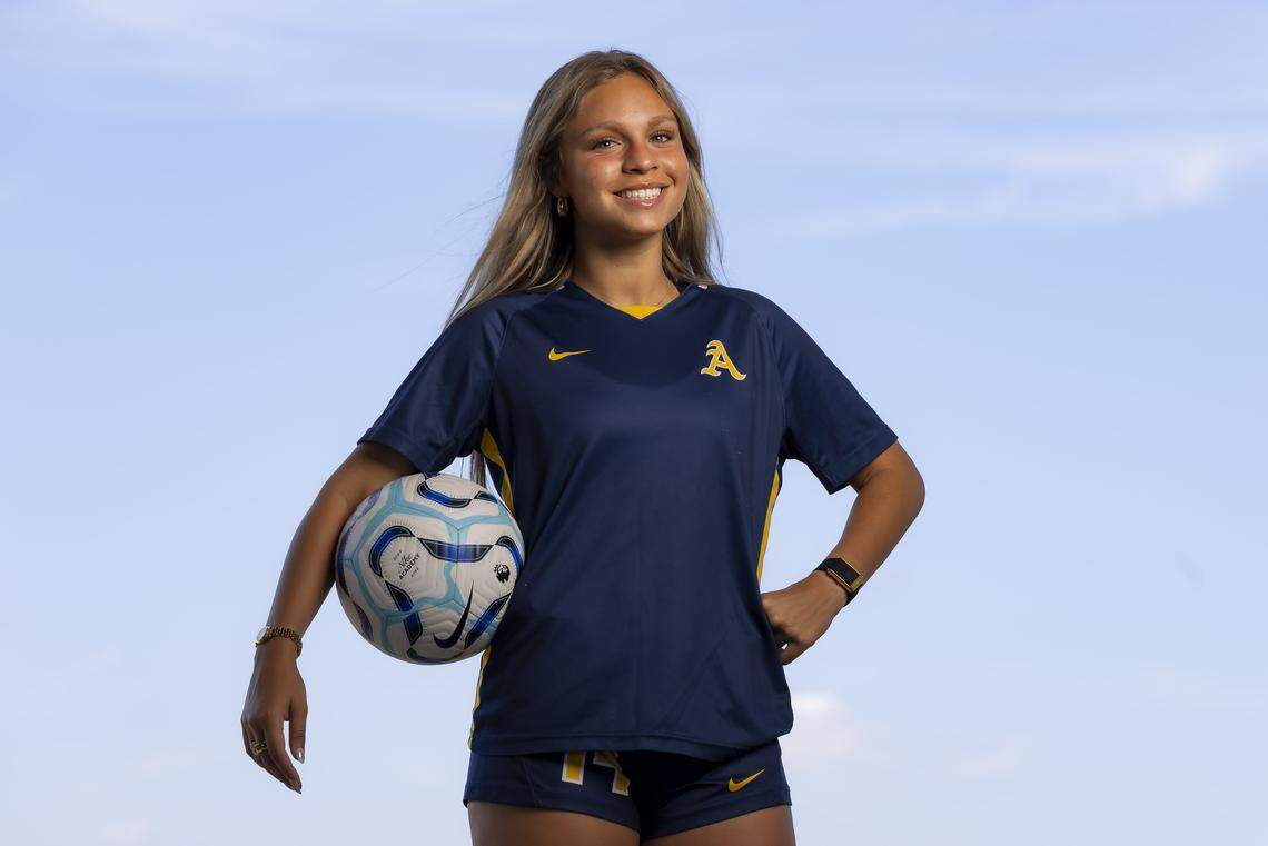 Bianca Raskin, St.Thomas Aquinas High School, Soccer. All-Broward players photographed at Brian Piccolo Sports Park on Wednesday, March 25, 2026, in Cooper City, Fla.