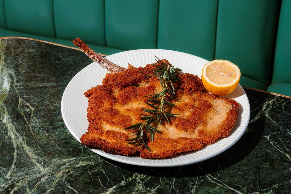 The famous cotoletta alla Milanese at Cotoletta restaurant in Coconut Grove.
