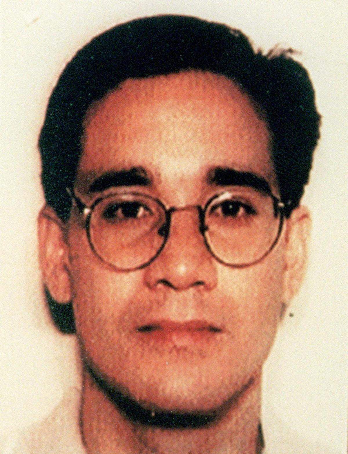 A file photo provided by the FBI from July 16, 1997, shows suspected serial killer Andrew Phillip Cunanan, whose victims included fashion designer Gianni Versace.
