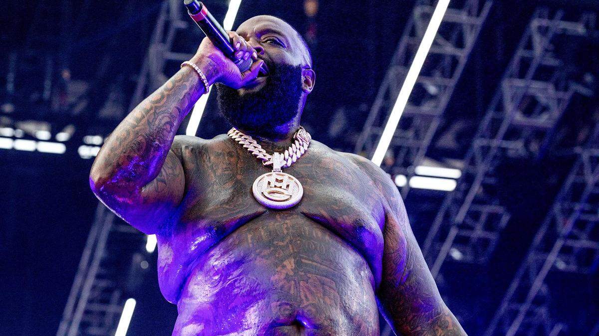 Miami rapper Rick Ross performing at Rolling Loud Miami, July 25, 2021.