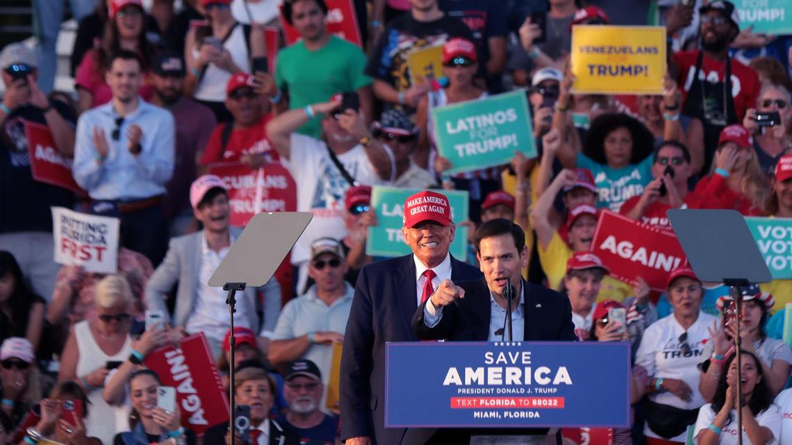 On Sunday, former President Donald Trump and other national and local Republicans campaigned with U.S. Sen. Marco Rubio on the eve of the Nov. 8 election.