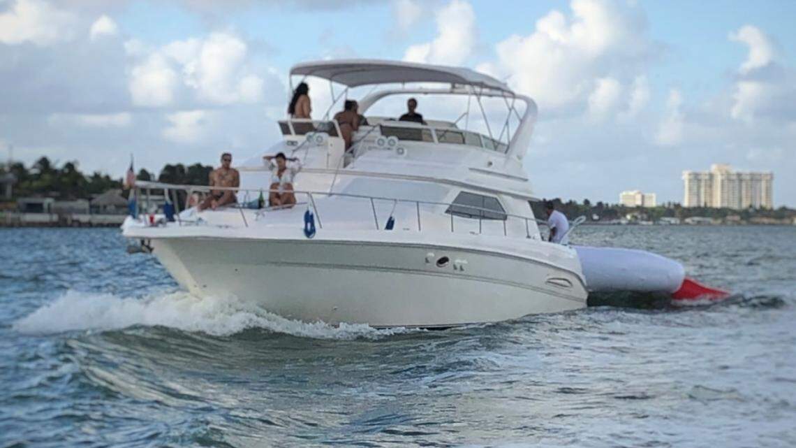 The 45-foot pleasure craft Sea You Twerk was stopped Feb. 10, 2019, in Biscayne Bay. The operators of the boat, which had 14 passengers, were cited for multiple safety violations.