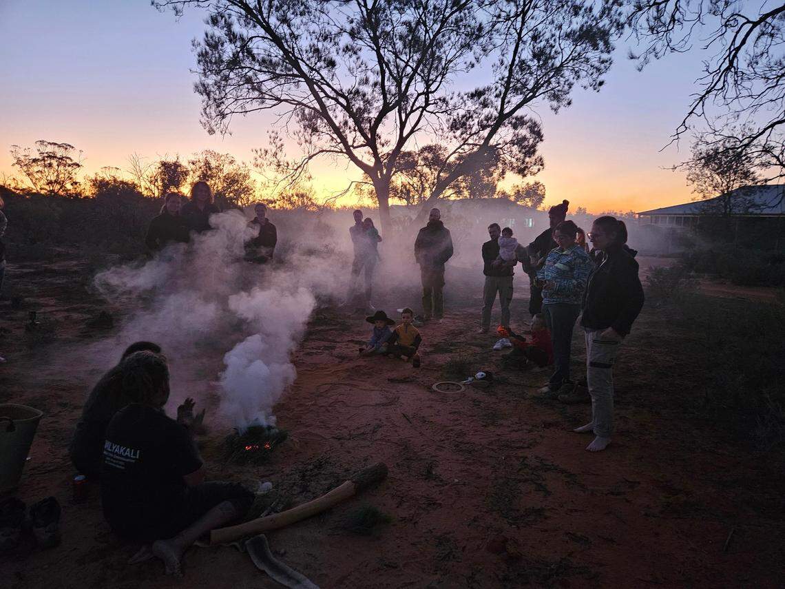 Representatives of the Barkindji people performed a smoking ceremony at the sanctuary before the animals were released.