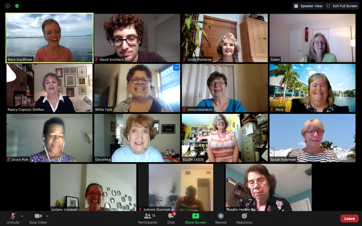 The survivorship choir at Sylvester Comprehensive Cancer Center met over Zoom amid the pandemic.