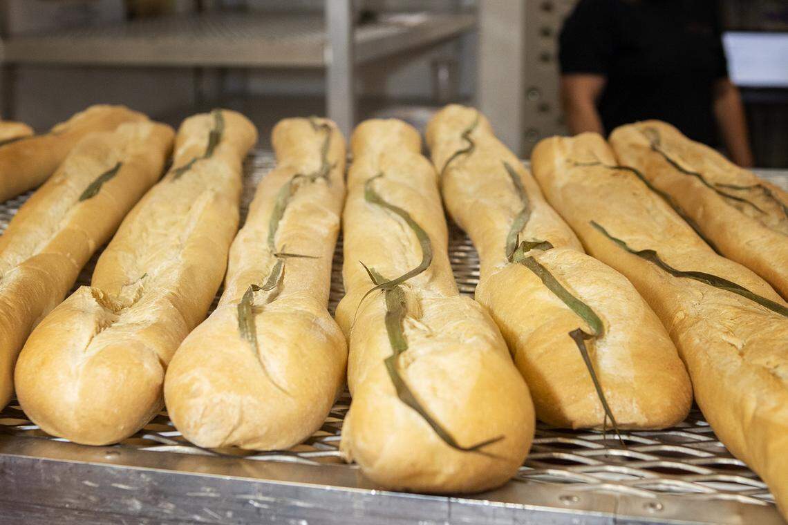 The crustiness of La Segunda’s Cuban bread is the result of proofing in warm air and being cooked directly in the hearth. Credit: Chip Weiner Photographic Arts